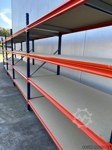 Weitspannregal ca. 7,65 lfm. Weitspannregale H: 200 cm T: 80 cm , 400 kg Fachlast , 4 Ebenen