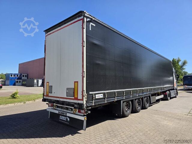 Otevřený návěs s plachtou SCHMITZ CARGOBULL Gardine LL, Hubdach, Lift, 115.913 Original Km!