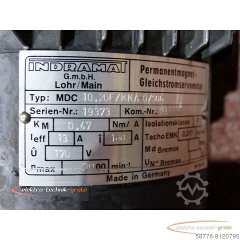 Control unit Indramat MDC 10.20F / MMA-0 / S06 Permanentmagnet-Gleichstromservomotor