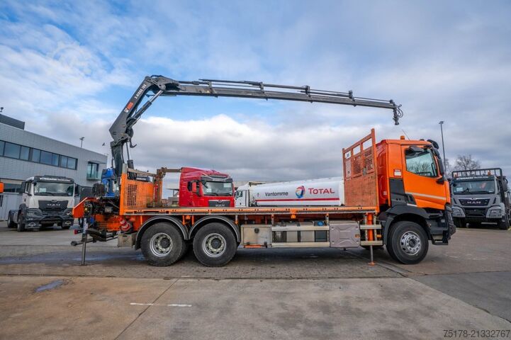 Rakodóplatform RENAULT C 430 DXI-6X4+ HIAB 18T/m / 3 EXT