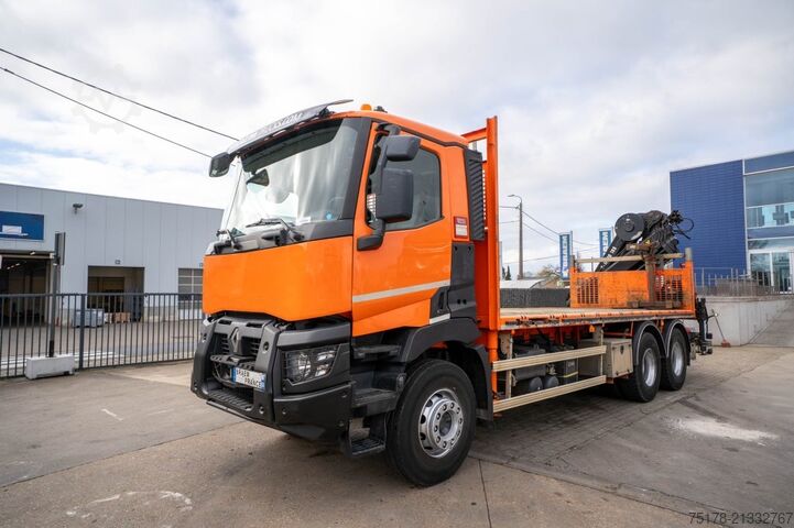 Rakodóplatform RENAULT C 430 DXI-6X4+ HIAB 18T/m / 3 EXT