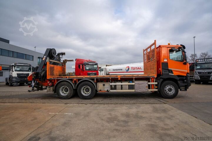 Rakodóplatform RENAULT C 430 DXI-6X4+ HIAB 18T/m / 3 EXT