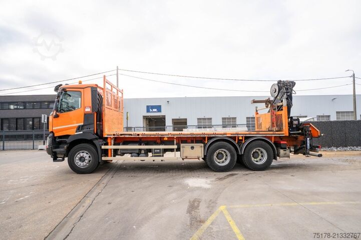 Rakodóplatform RENAULT C 430 DXI-6X4+ HIAB 18T/m / 3 EXT