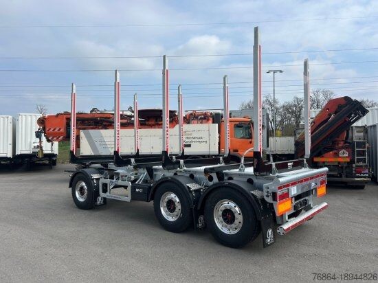 Log trailer MF -CT, HOLZANHäNGER, 3-ACHSEN, 4 RUNGENPAARE,