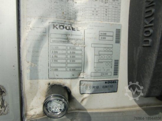 Dieplader oplegger KöGEL SV 24 CARRIER MAXIMA1300 ,DOPPELSTOCK