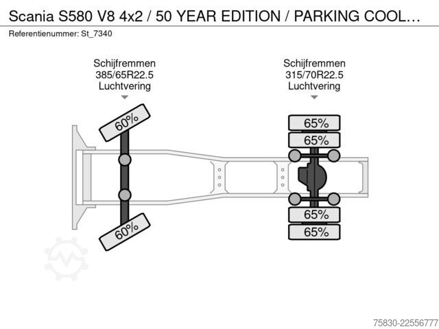 Standard-SZM Scania S580 V8 4x2 / 50 YEAR EDITION / PARKING COOLER ...