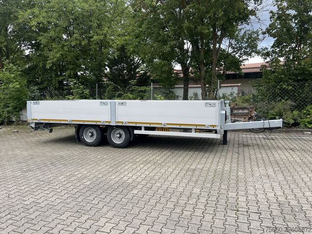 Otvorena prikolica Möslein THT 11- G 6,2  Tandem Pritsche- Tieflader mit Rungentaschen