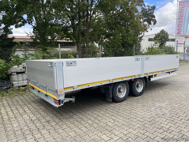 Otvorena prikolica Möslein THT 11- G 6,2  Tandem Pritsche- Tieflader mit Rungentaschen