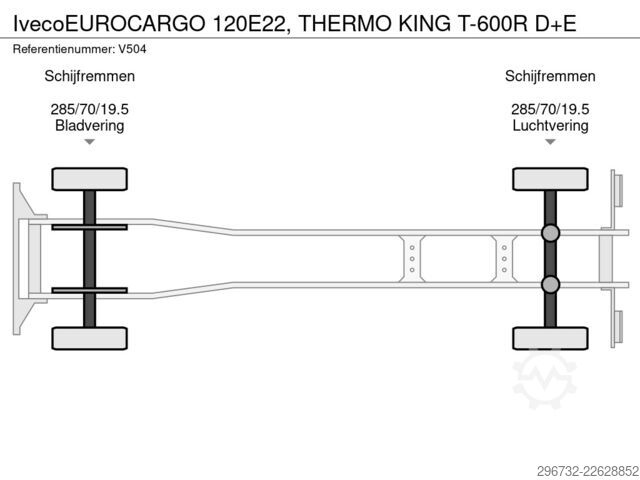 Gekoeld/bevroren transport Iveco EUROCARGO 120E22, THERMO KING T-600R D+E