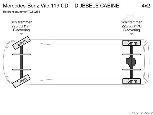 Bestelwagen Mercedes-Benz Vito 119 CDI - DUBBELE CABINE