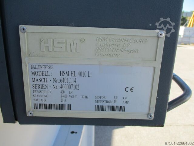 Balenpers papierpers afvalpers HSM HL 4010 Li (3545)