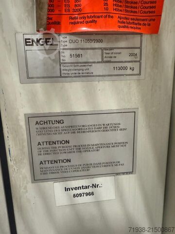 Spuitgietmachine Engel DUO 11050/2300