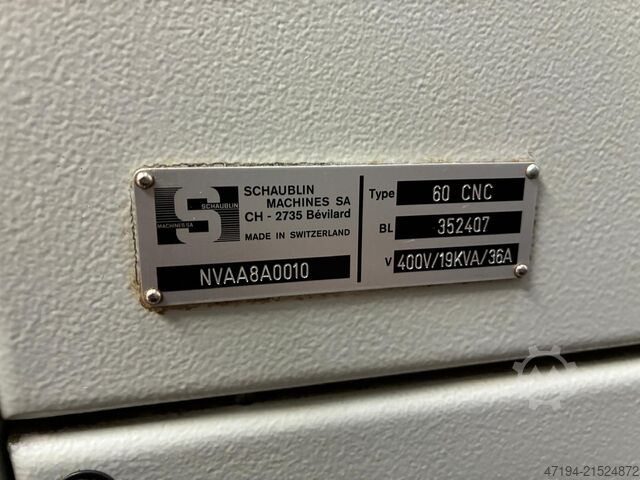 Vertical machining center Schaublin 60-CNC