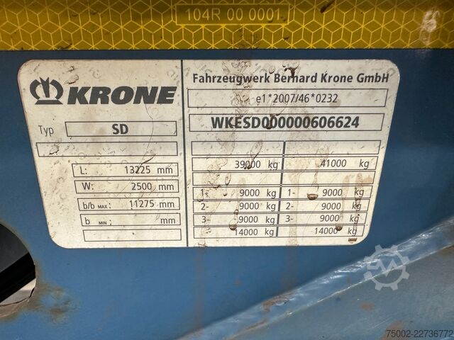 Transport de conteneurs Krone stack of 3x 2013/2014 KRONE 40FT/45FT chassis /...