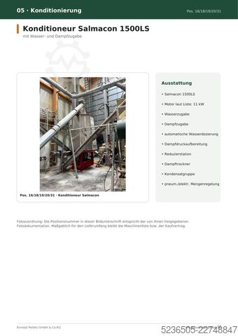 Prensa de pellets Salmatec, Bruks, Rematec 