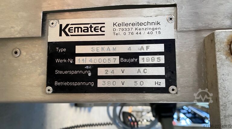 Pezsgősüveg kapszulafelhelyező és szétnyitó Kematec SEKAM 4 AF