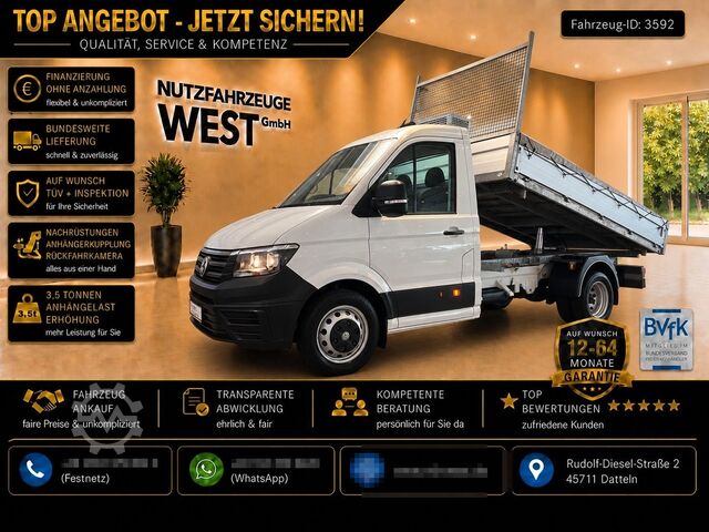 Sklápěcí dodávka VW Crafter 55 TDI *3-Seiten Kipper*Garantie*1.Hand*