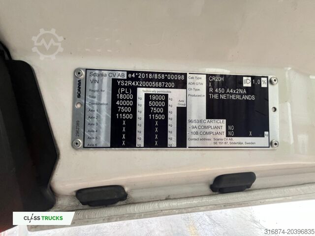 Standardowy ciągnik siodłowy SCANIA R450 CR20H Retarder ACC