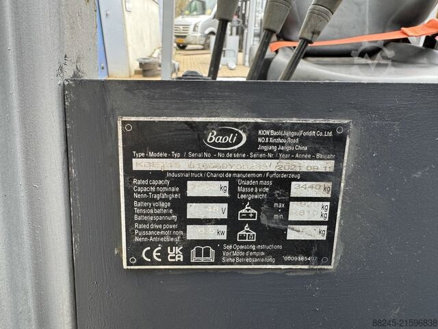 Elektrisk container gaffeltruck Baoli KBET15 VS-22732 BAOLI KBET15