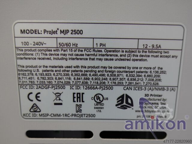 Drukarka 3D 294x211x144 mm 3D Systems ProJet MJP 2500 Plus MultiJet