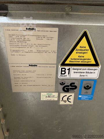 Stationärt utsugningssystem Schuko Vacomat S/N 20/36