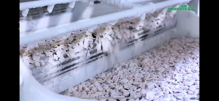 IQF mrazicí tunel – dusíkový tunel Air Products IQF Freezer Stikstofvriezer – Freshline