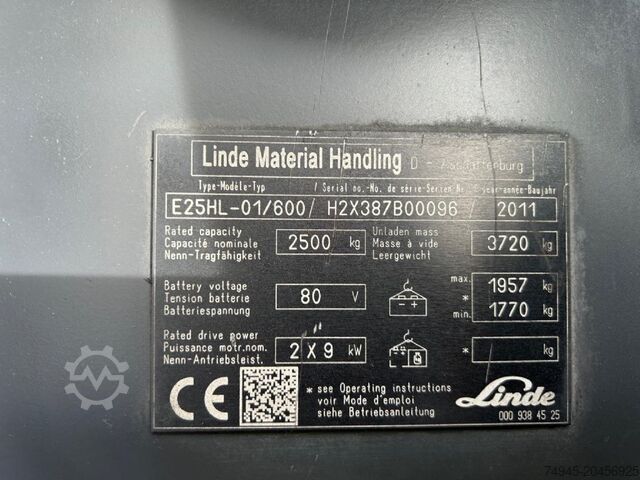 Elektromos négykerekű targonca Linde E 25 HL-01