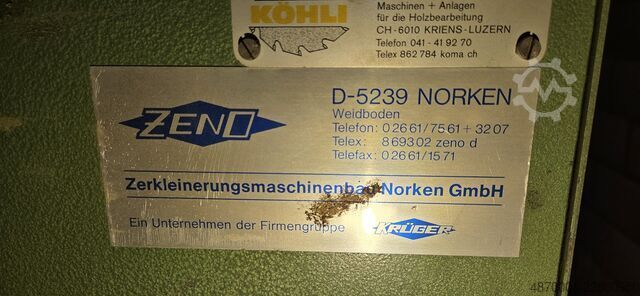 Industriel resttræ-flishugger ZENO Zerkleinerungsmaschinenbau Norken G ZTLL 800 × 1000
