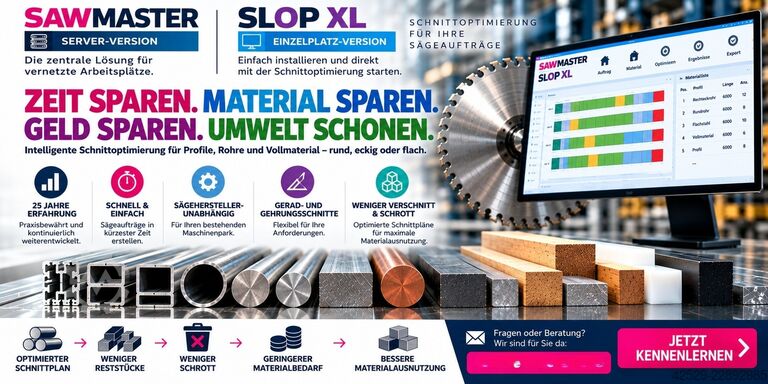 Softver SawMaster Software Krause Maschinenhandels & Service GmbH SLOP XT & SawMaster