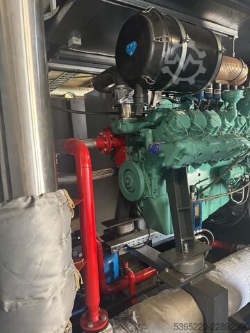 Gasmotor Fortes CHP unit 140 kW el Hyundai GV222Ti / Nidec Leroy Somer LSA