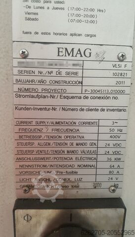 Vertikal aufgereiht EMAG VL5i F