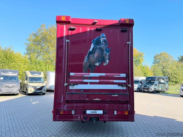 Camião para gado SCANIA P320 EHC Aufbau 6-7 Pferde Wohnung