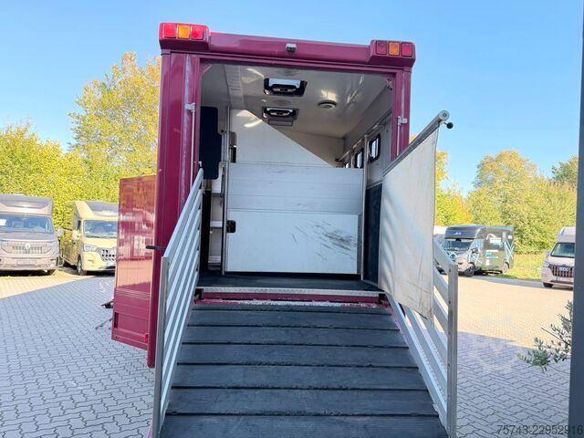 Camião para gado SCANIA P320 EHC Aufbau 6-7 Pferde Wohnung