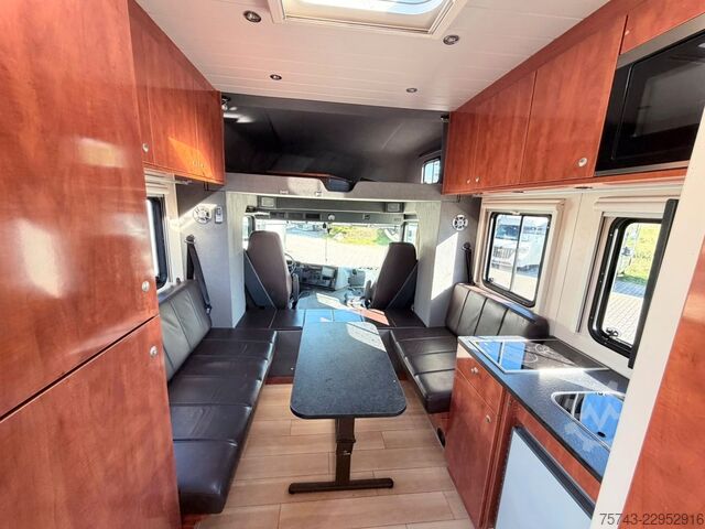 Camião para gado SCANIA P320 EHC Aufbau 6-7 Pferde Wohnung