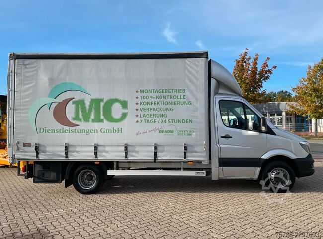 Furgão cortina de lona MERCEDES-BENZ Sprinter 519 CDI Pritsche/ AC/ org. KM