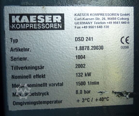 Compresor cu șurub DSD241 Kaeser DSD241