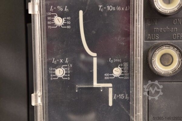 3-polige uittrekbare stroomonderbreker Siemens 3WN6781-0MB05-1KA3