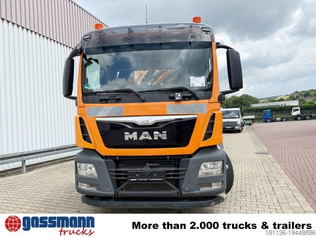 Haakarm vrachtwagen MAN TGS 28.440 6x2-4 BL, Lenk-/Liftachse, Kran Atlas