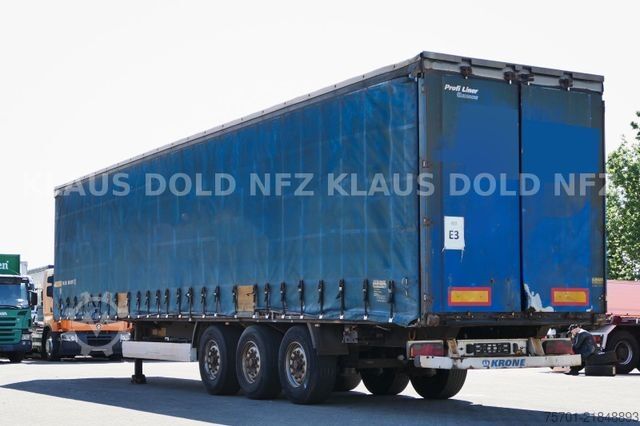 Öppen semitrailer med kapell KRONE SD Pritsche Plane Edscha BPW-Achsen