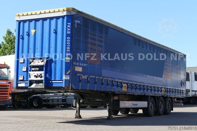 Öppen semitrailer med kapell KRONE SD Pritsche Plane Edscha BPW-Achsen