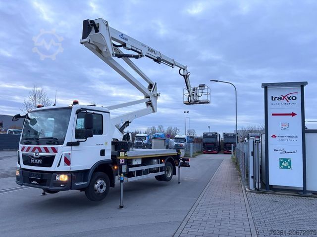 Munkaplatformos teherautó MAN TGL 8.180 GSR Gelenkteleskop 26 Meter