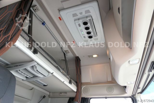 Platós teherautó ponyvával DAF XF 480 PP Retarder Komplettzug Lecitrailer