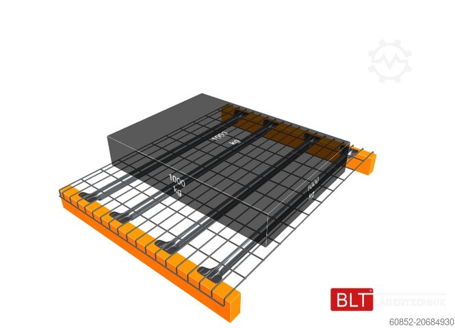 Pallet Auflagegitter für Palettenregale 270x110 cm ,1000kg pro Gitter , 3-Teilig
