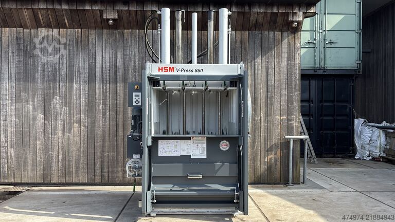 Prensa enfardadeira, prensa para têxteis, prensa para resíduos, resíduos HSM V-Press 860