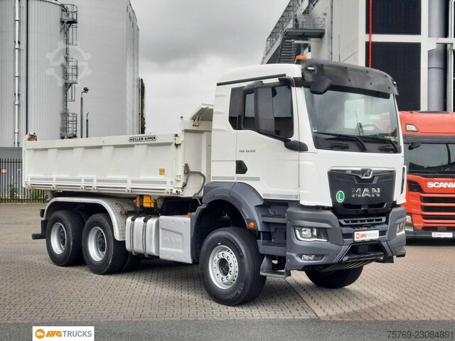 Třístranný sklápěč MAN 33.510 TGS 6X4 Meiller Bordmatik Retarder