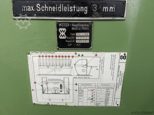 Guillotinescharen - mechanisch WIEGER ESW 3/25