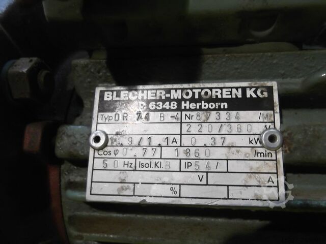 Motor de engrenagem 0,37 kW 56 rpm Belcher DR71B-4