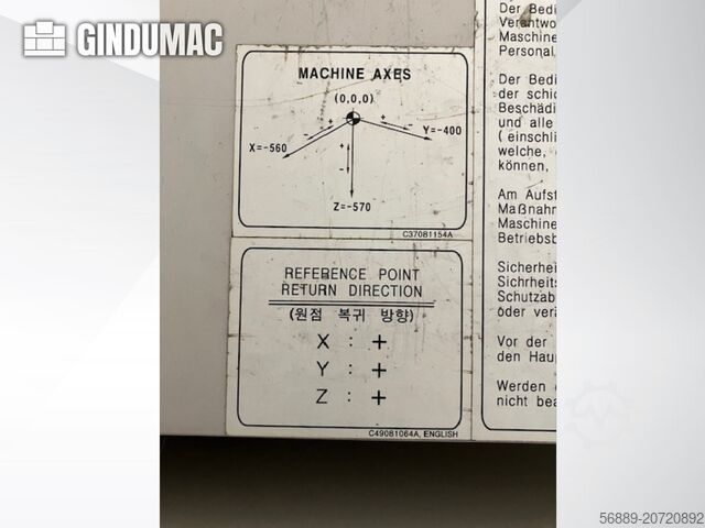 Vertical Machining Centre DAEWOO ACE-V400