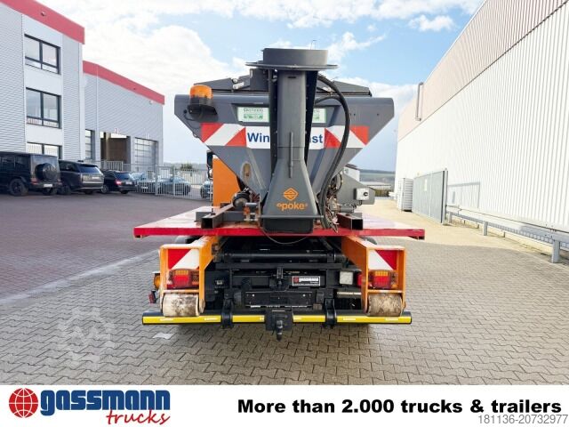 Roll-off tipper truck Mitsubishi Canter Fuso 6C18 4x4, Winterdienstausstattung,