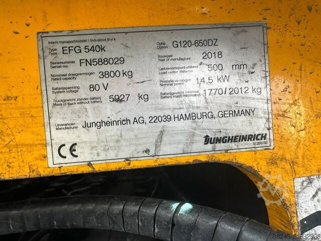 Elektrisk gaffeltruck Jungheinrich EFG 540k, model VS-22830 JUNGHEINRICH EFG 540k-650DZ zh1